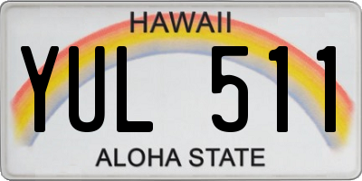 HI license plate YUL511
