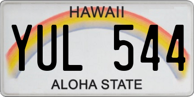 HI license plate YUL544