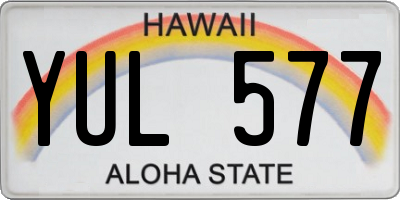 HI license plate YUL577