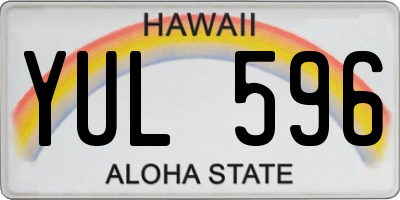 HI license plate YUL596