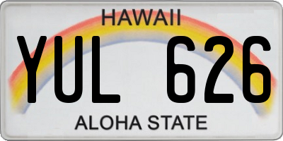 HI license plate YUL626