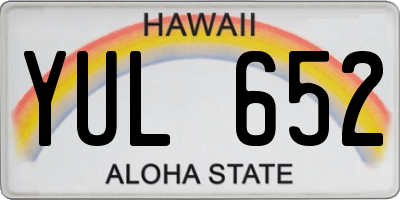 HI license plate YUL652