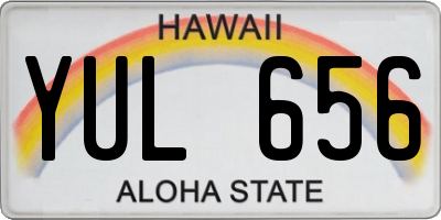 HI license plate YUL656