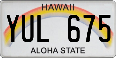 HI license plate YUL675