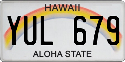 HI license plate YUL679