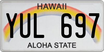 HI license plate YUL697