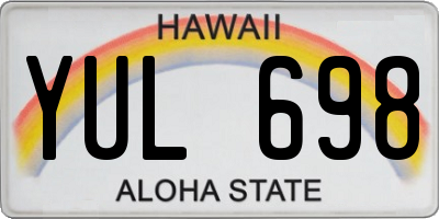 HI license plate YUL698