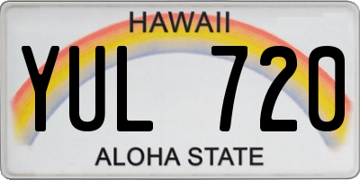 HI license plate YUL720