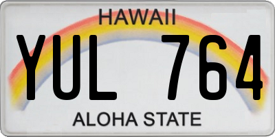 HI license plate YUL764