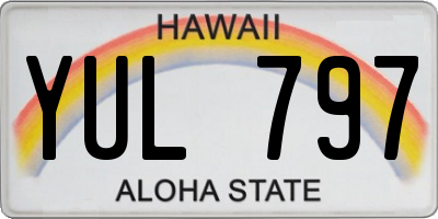 HI license plate YUL797