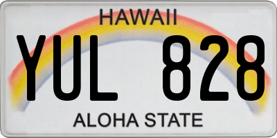 HI license plate YUL828