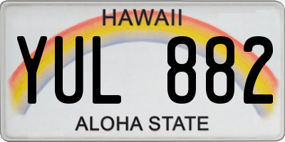 HI license plate YUL882