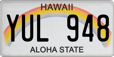 HI license plate YUL948