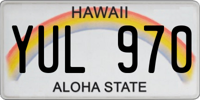 HI license plate YUL970