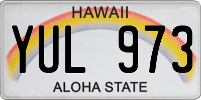 HI license plate YUL973