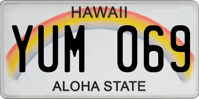 HI license plate YUM069