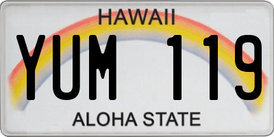 HI license plate YUM119