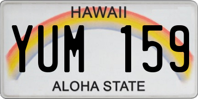 HI license plate YUM159