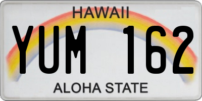 HI license plate YUM162