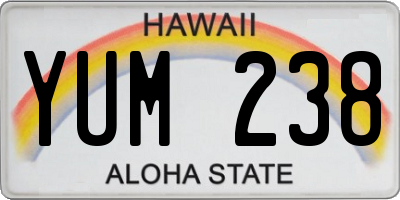 HI license plate YUM238