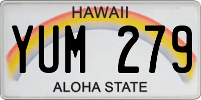 HI license plate YUM279