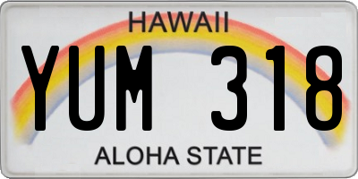 HI license plate YUM318