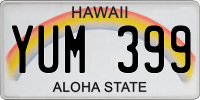HI license plate YUM399