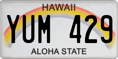 HI license plate YUM429