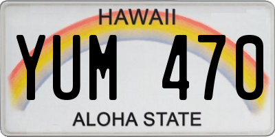 HI license plate YUM470