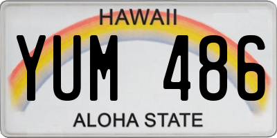 HI license plate YUM486