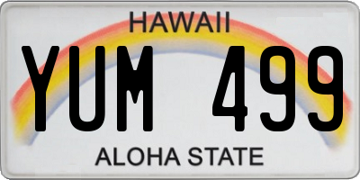 HI license plate YUM499