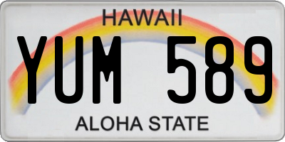 HI license plate YUM589