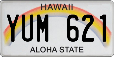 HI license plate YUM621