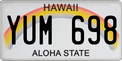 HI license plate YUM698