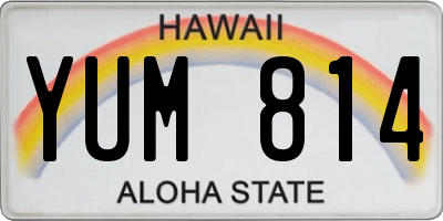 HI license plate YUM814