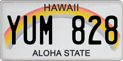 HI license plate YUM828