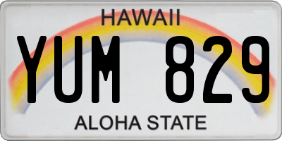 HI license plate YUM829