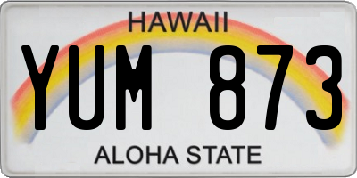 HI license plate YUM873