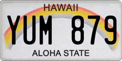 HI license plate YUM879