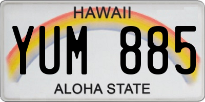 HI license plate YUM885