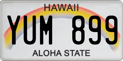 HI license plate YUM899