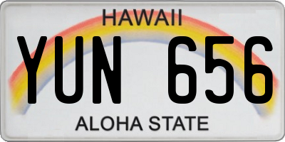 HI license plate YUN656