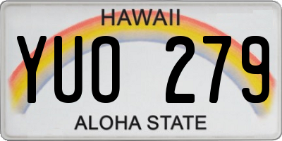 HI license plate YUO279