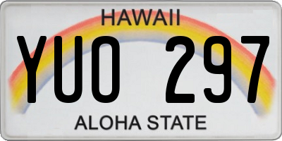 HI license plate YUO297