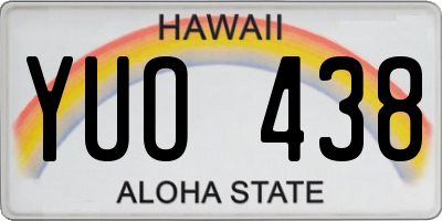 HI license plate YUO438