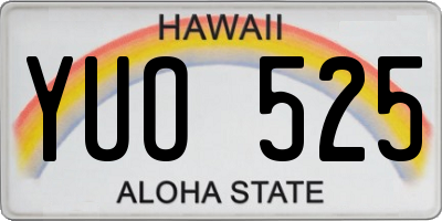 HI license plate YUO525