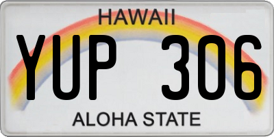 HI license plate YUP306