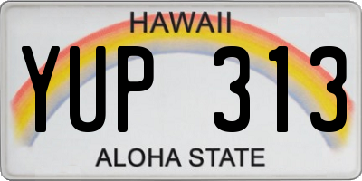 HI license plate YUP313