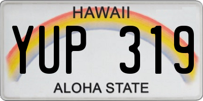 HI license plate YUP319