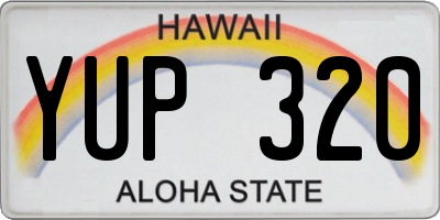 HI license plate YUP320